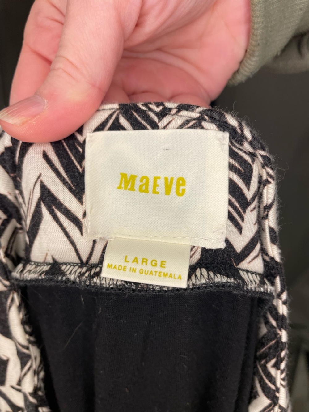 Anthropologie Maeve Black & White Chevron Maxi Skirt - Picture 5 of 9